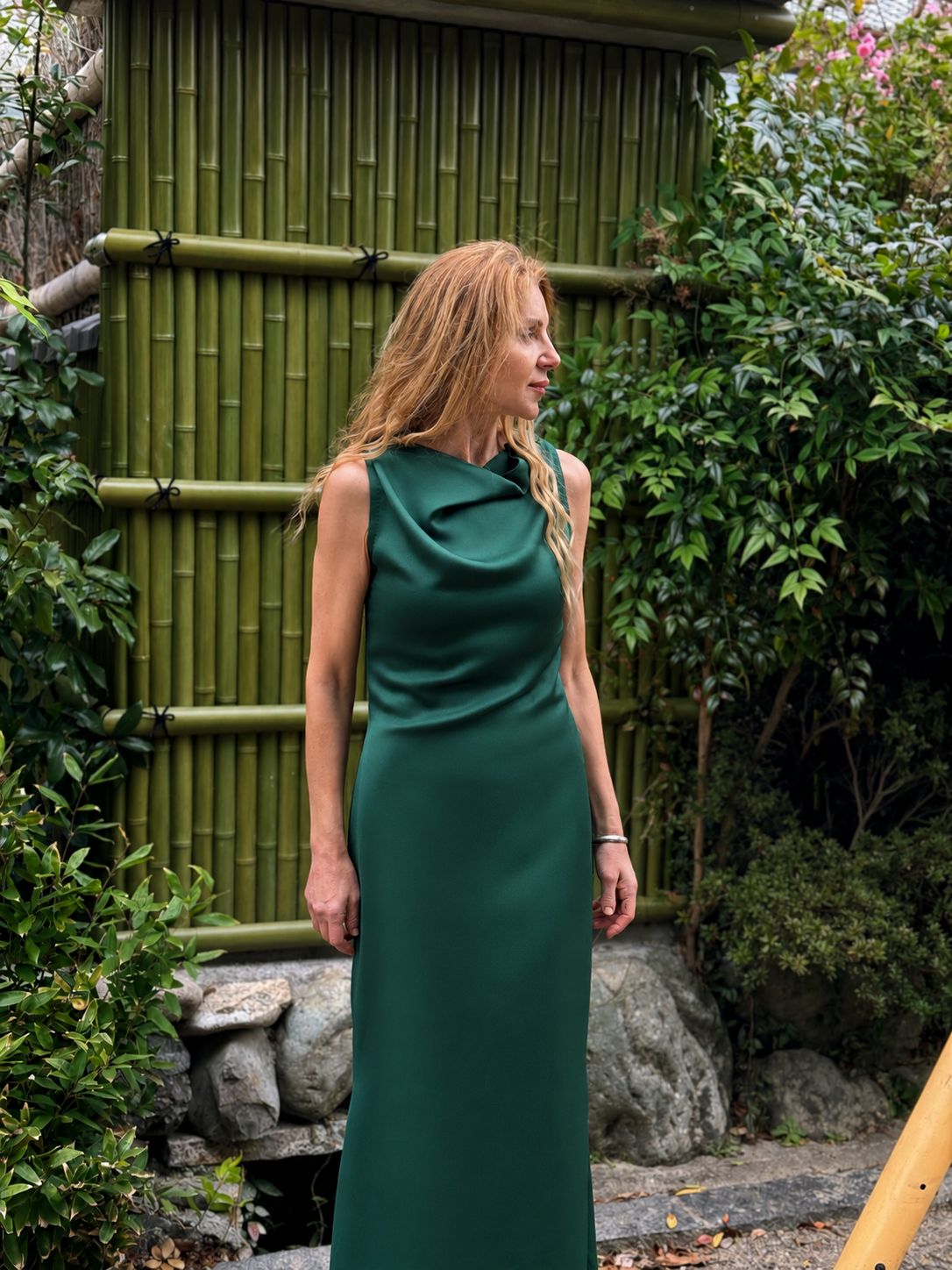 green crepe dress Emerald Size:M/L - Long MAXI (47.2 in | 120 cm) The Golden Girl Embellished youll be sure to width-medium-d