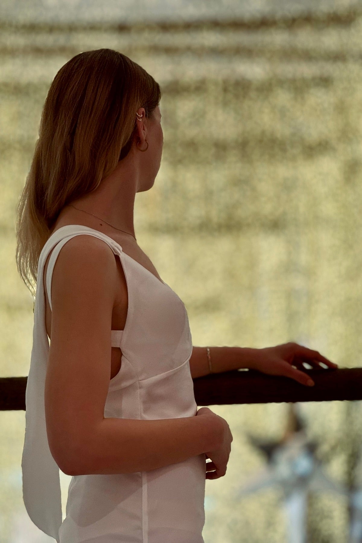 Eva Open Back Crepe Maxi Dress