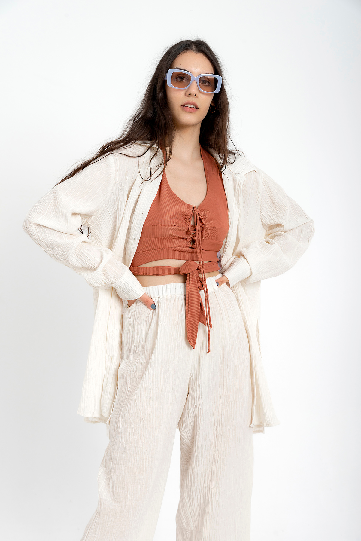 Butterfly Silk Trousers