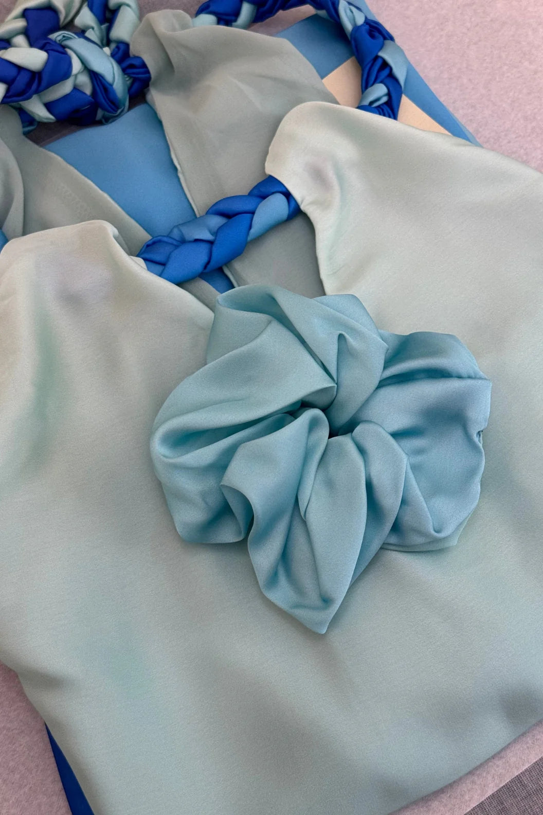 Ocean Breeze Satin Maxi Dress