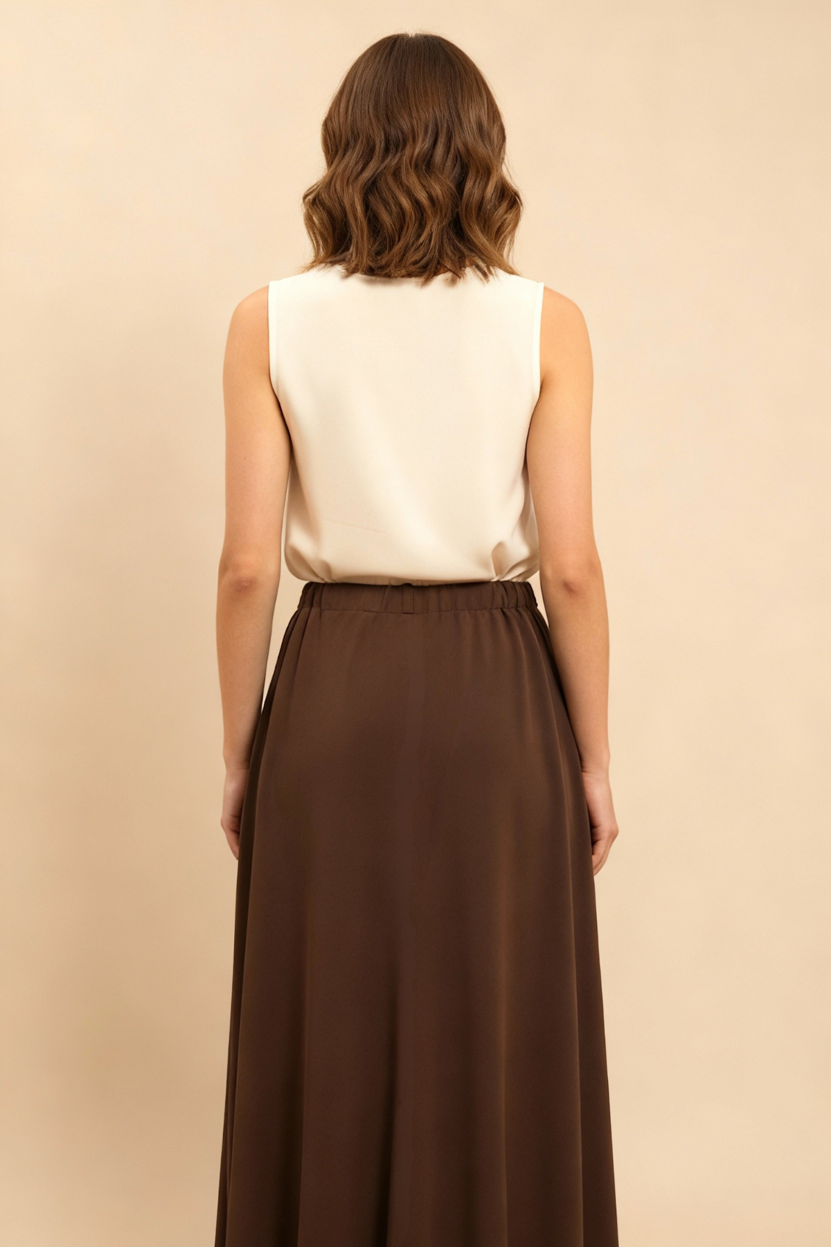 Coffee Maxi Skirt