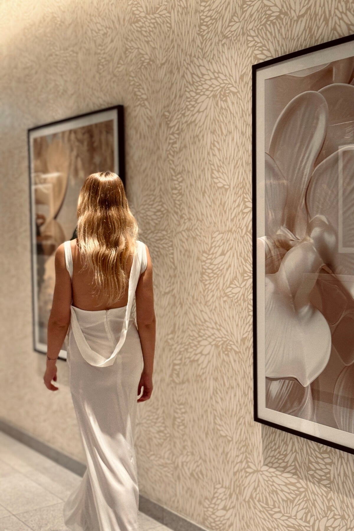 Eva Open Back Crepe Maxi Dress