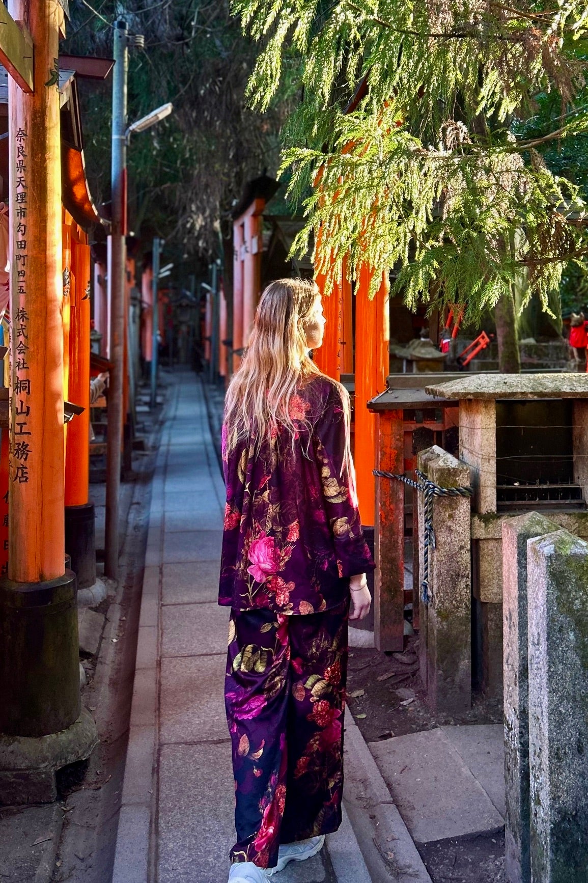 Nostalgic Bloom Satin Blouse