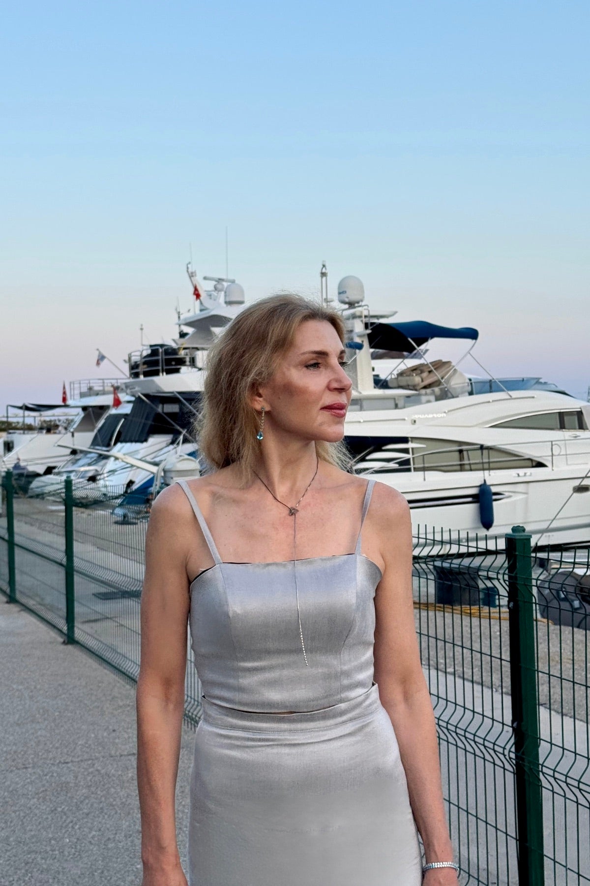 SILVER BAMBOO SLIP TOP