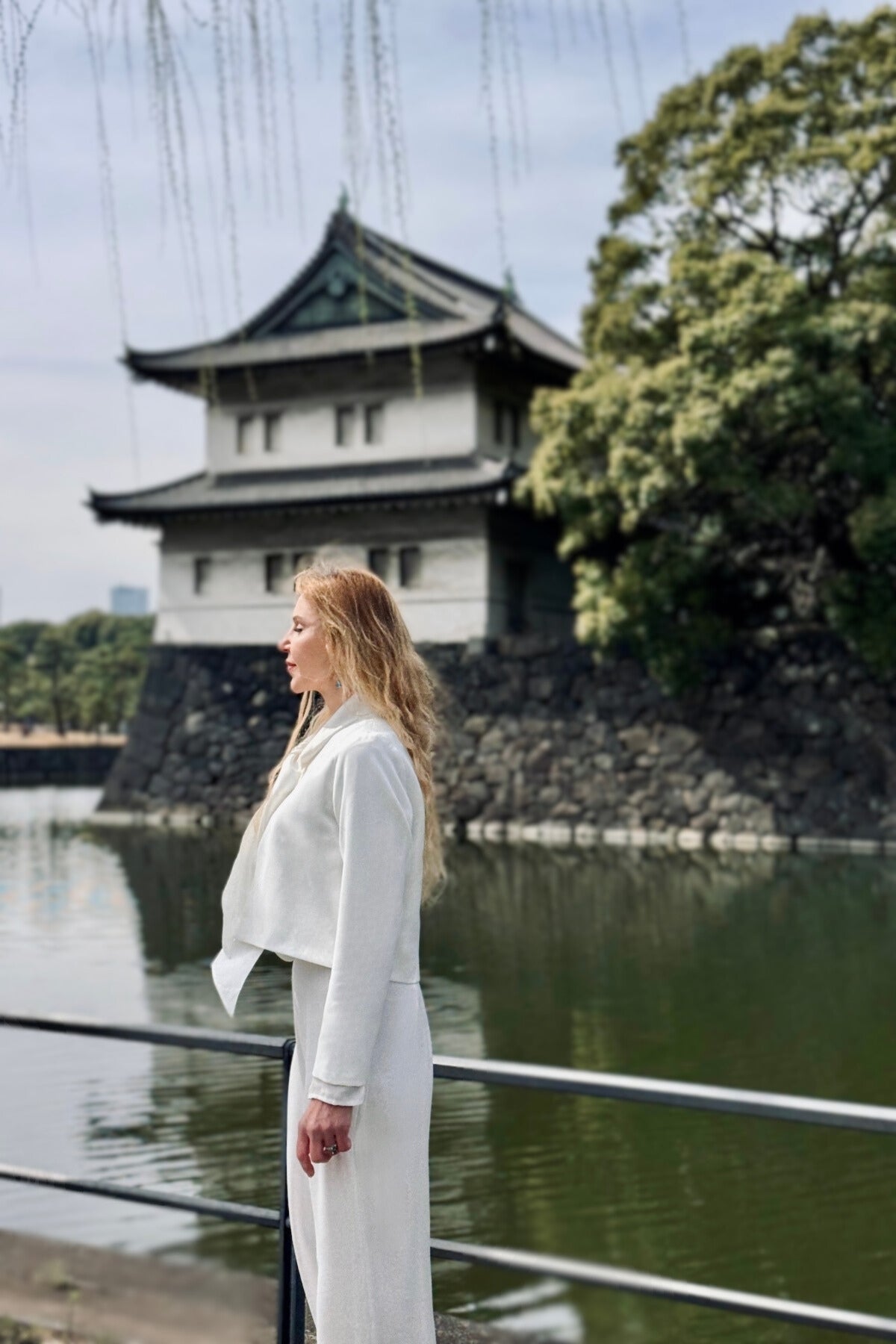 White Gold Crepe Jacket