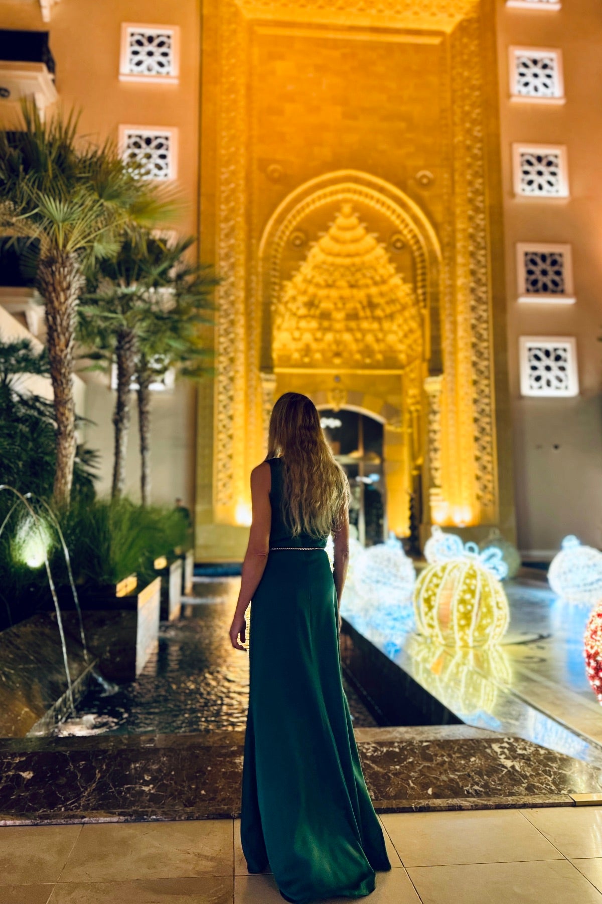 Emerald Green Crepe Dress