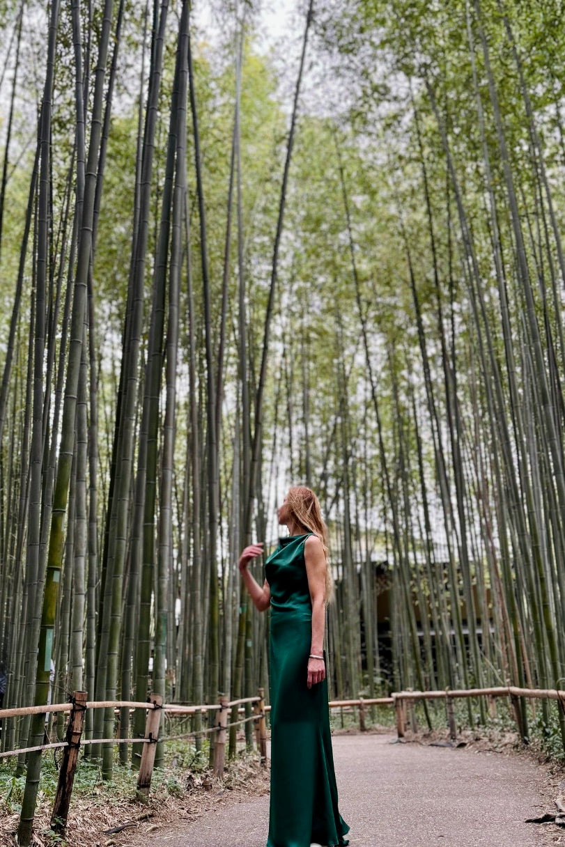 Emerald Green Crepe Dress