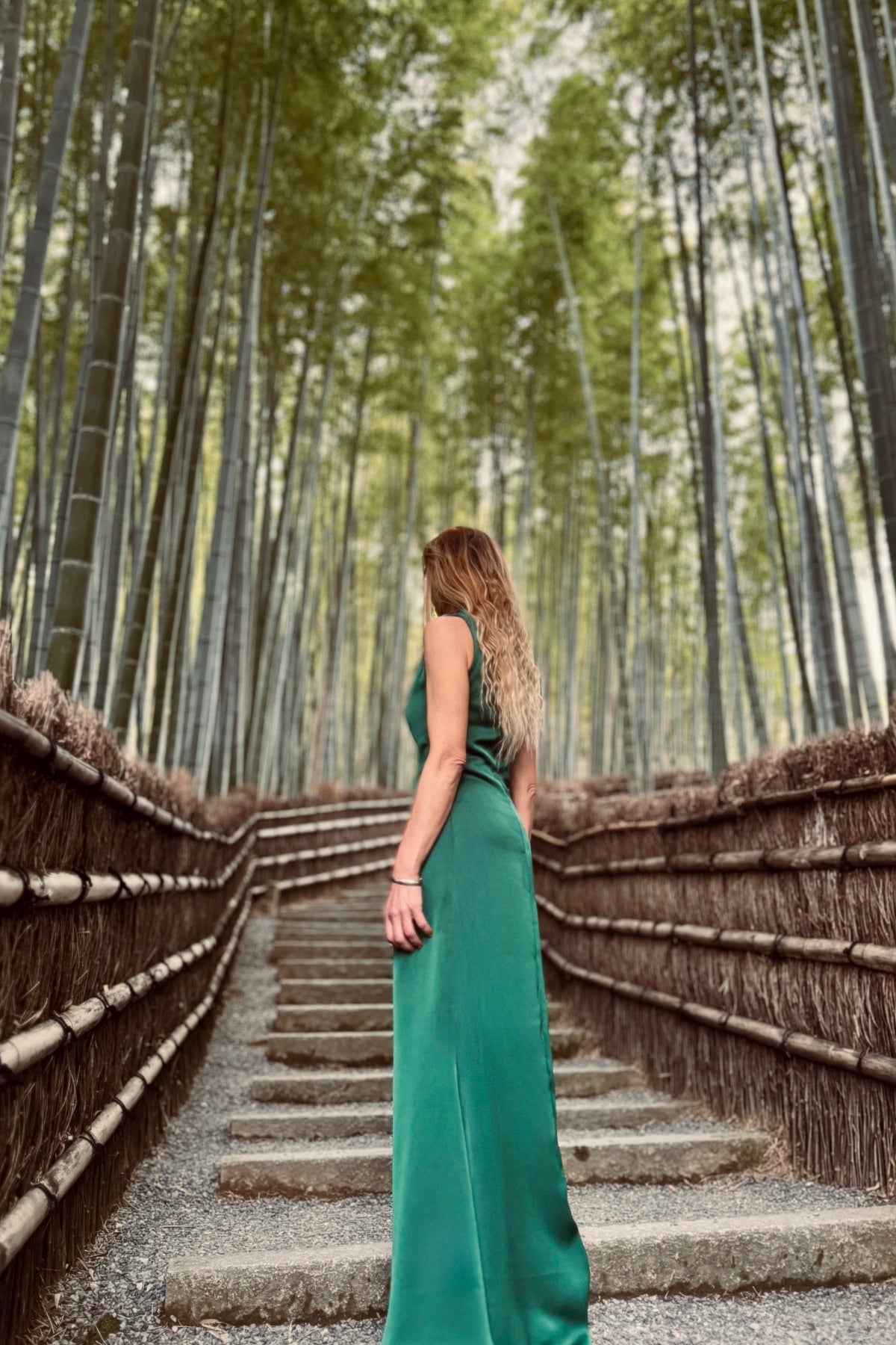 Emerald Green Crepe Dress