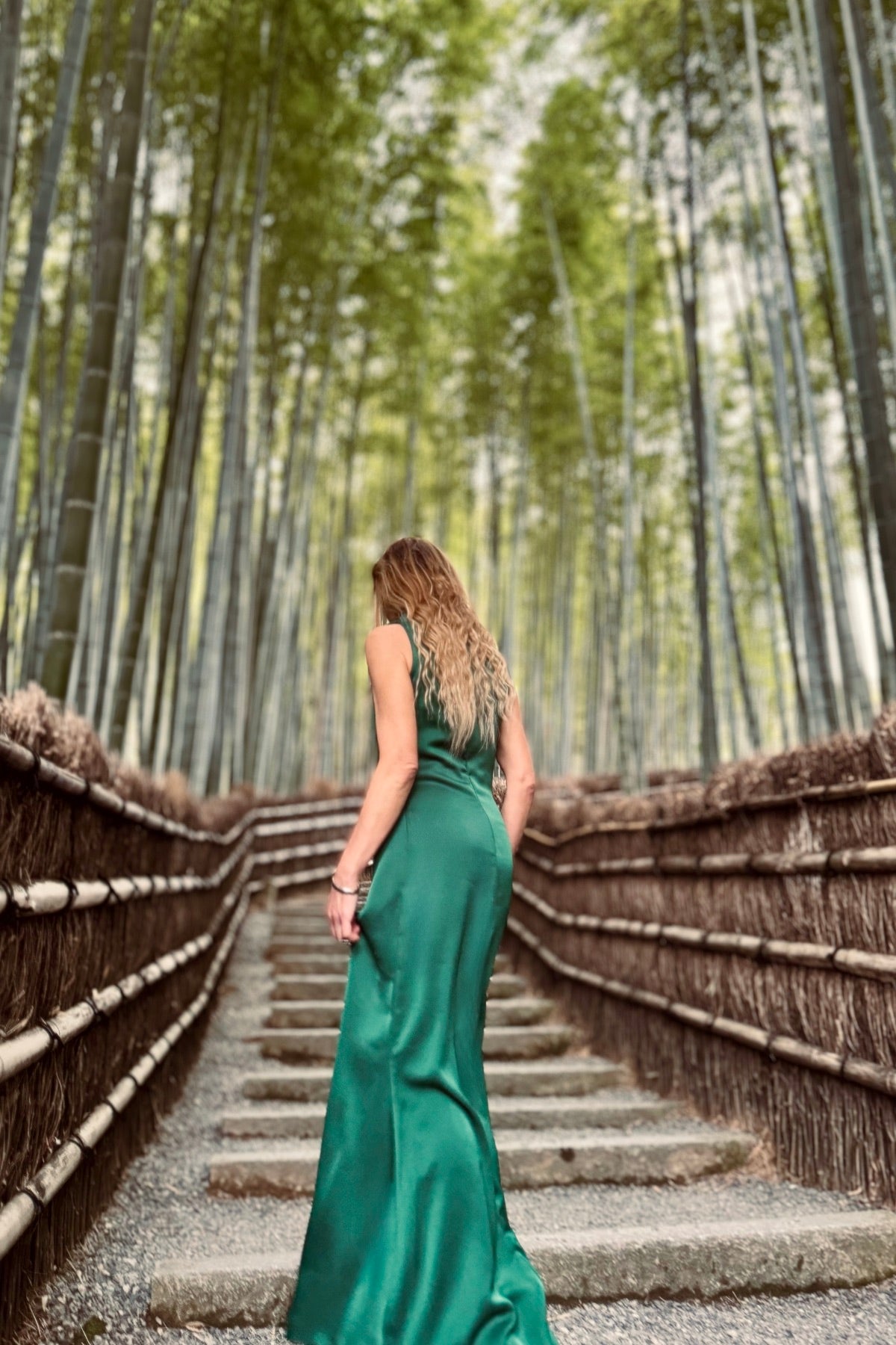 Emerald Green Crepe Dress