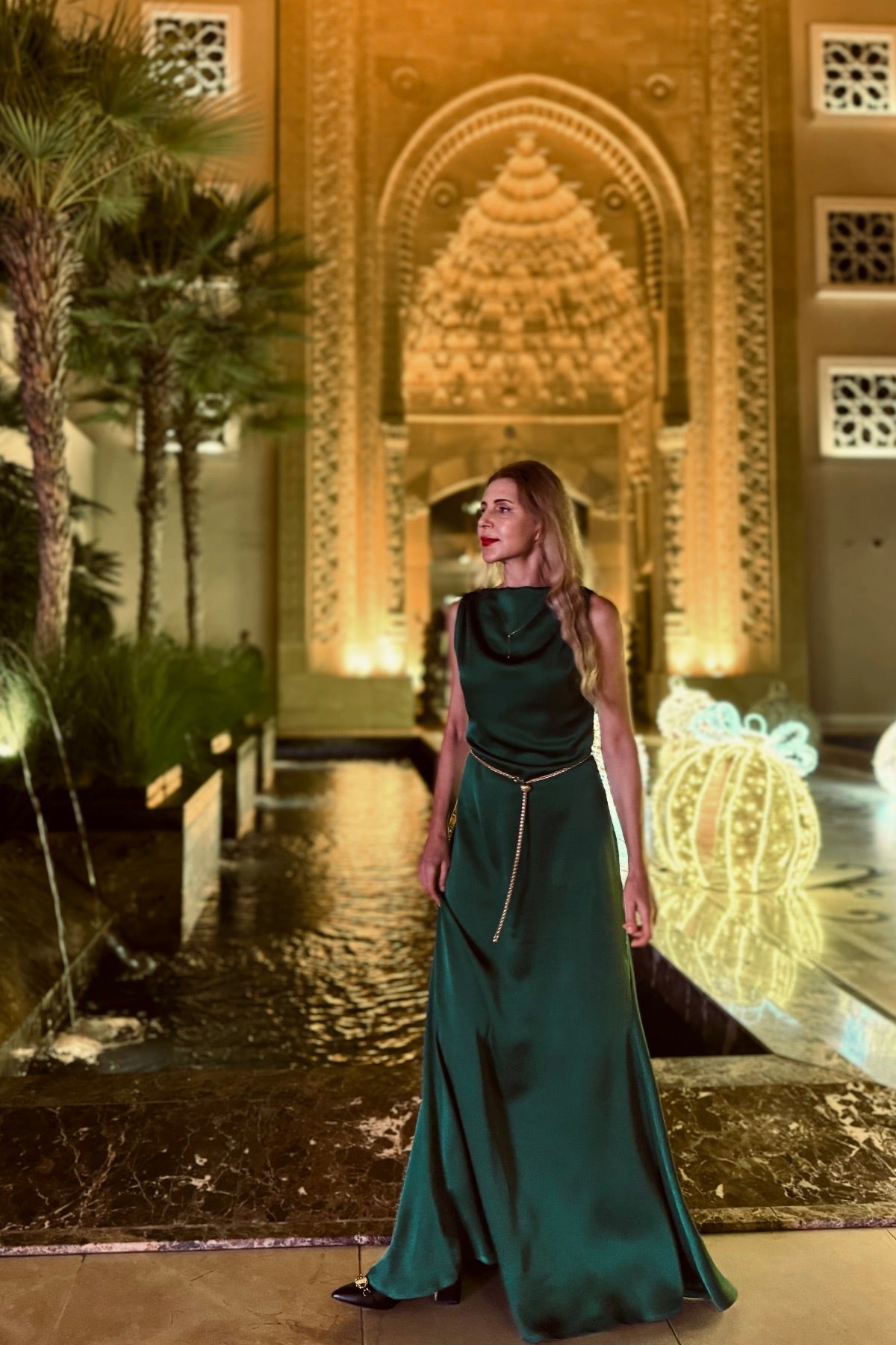 Emerald Green Crepe Dress