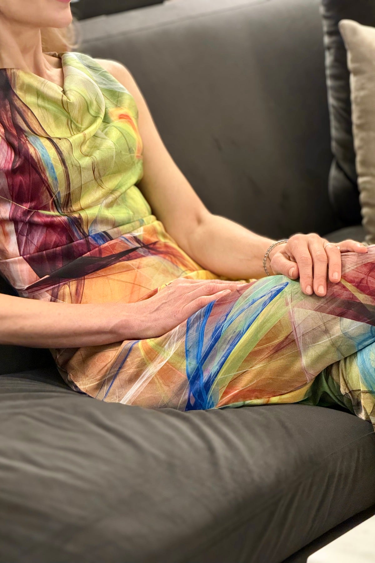 Dubai Synthwave Satin Dress