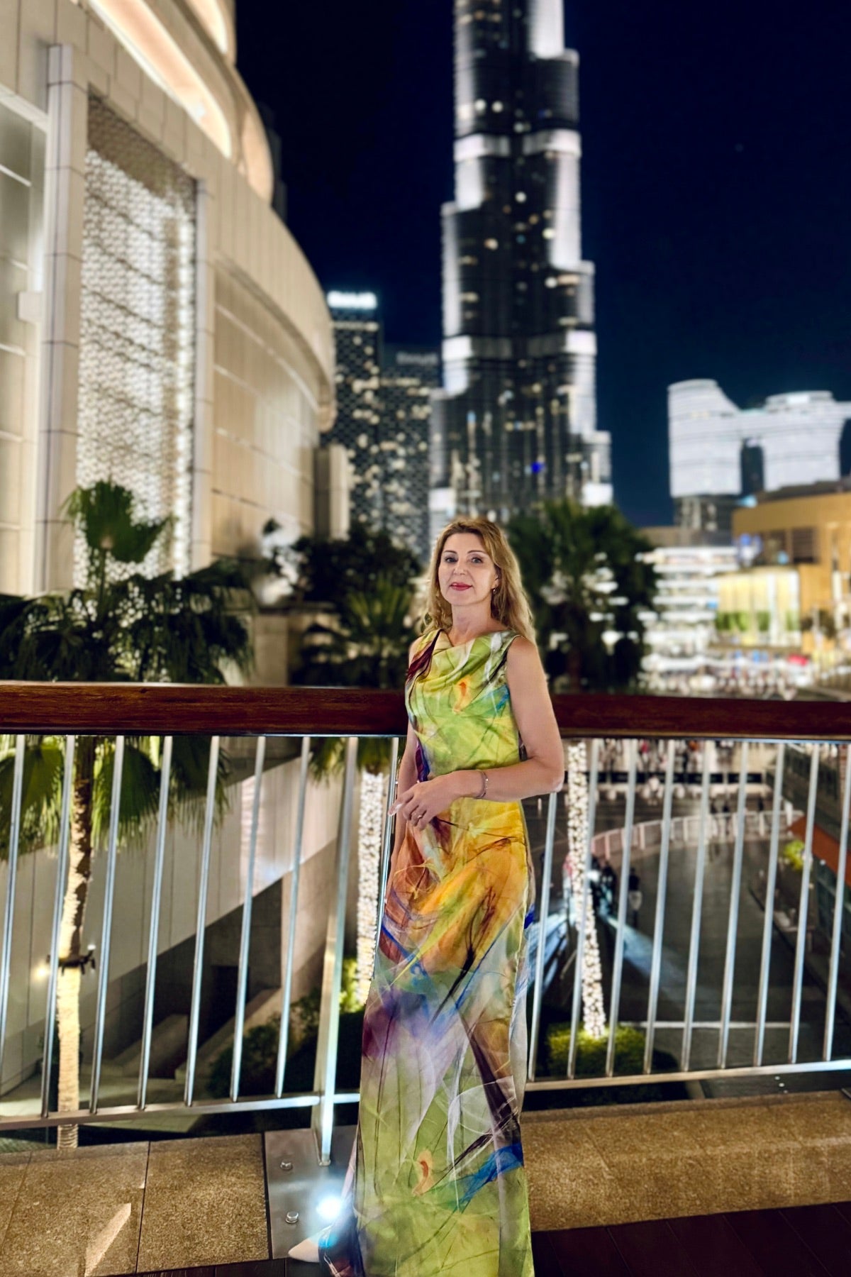 Dubai Synthwave Satin Dress