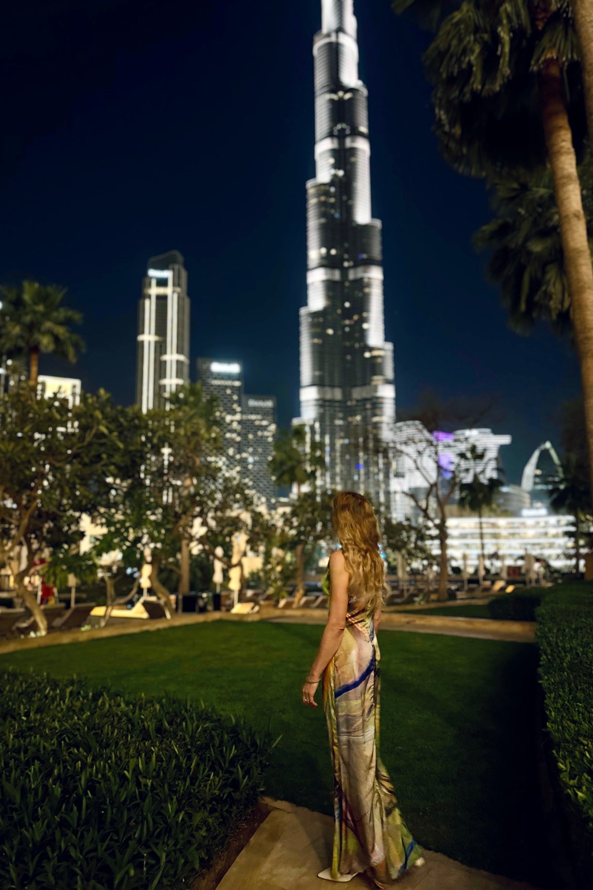 Dubai Synthwave Satin Dress