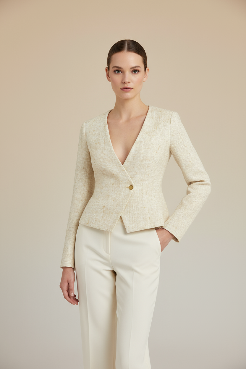 Cream Tweed Jacket