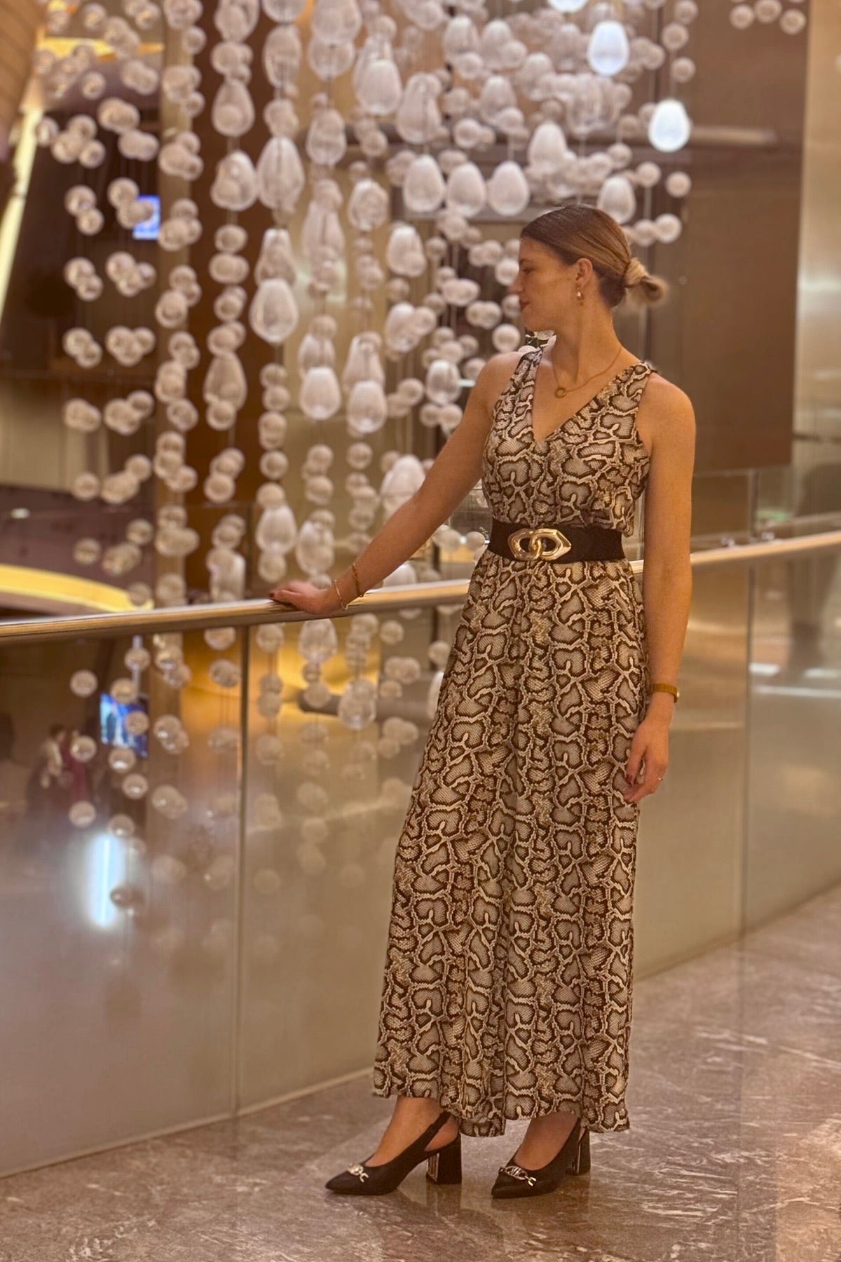 Wild Muse Python Jumpsuit