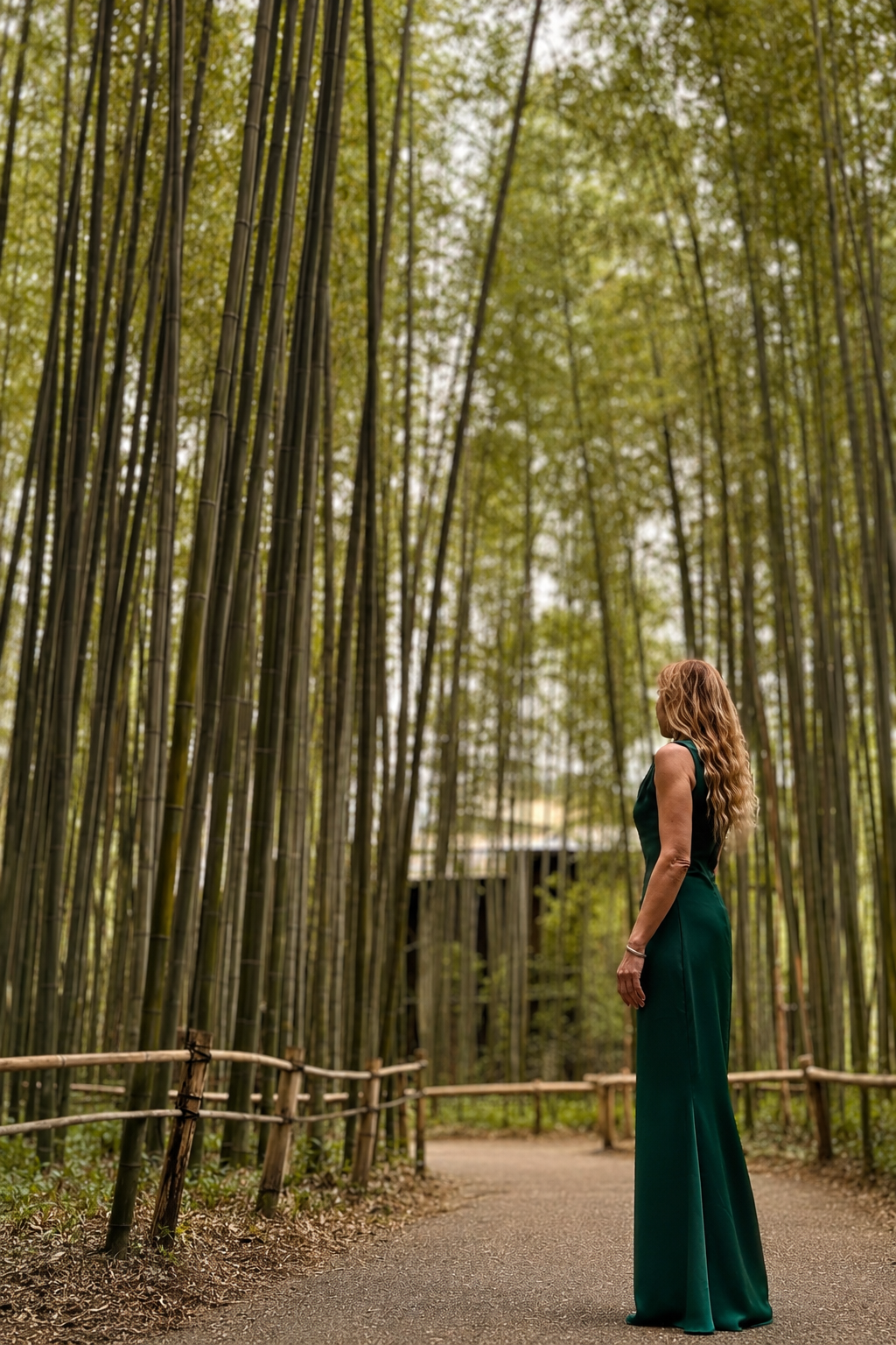 Emerald Green Crepe Dress