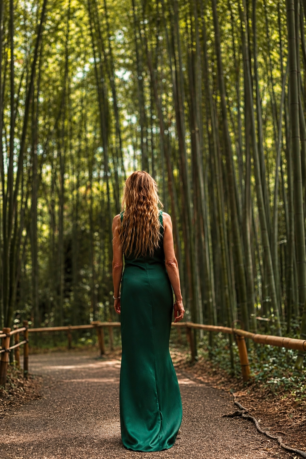 Emerald Green Crepe Dress