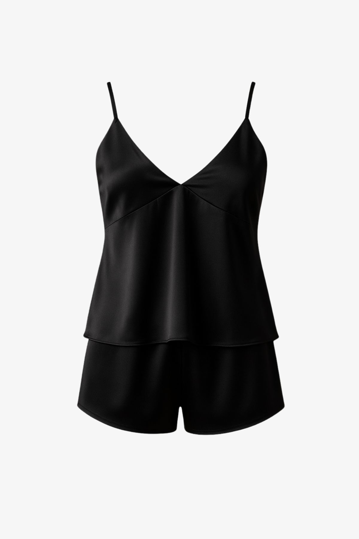 Noir Silky Satin PJ Set