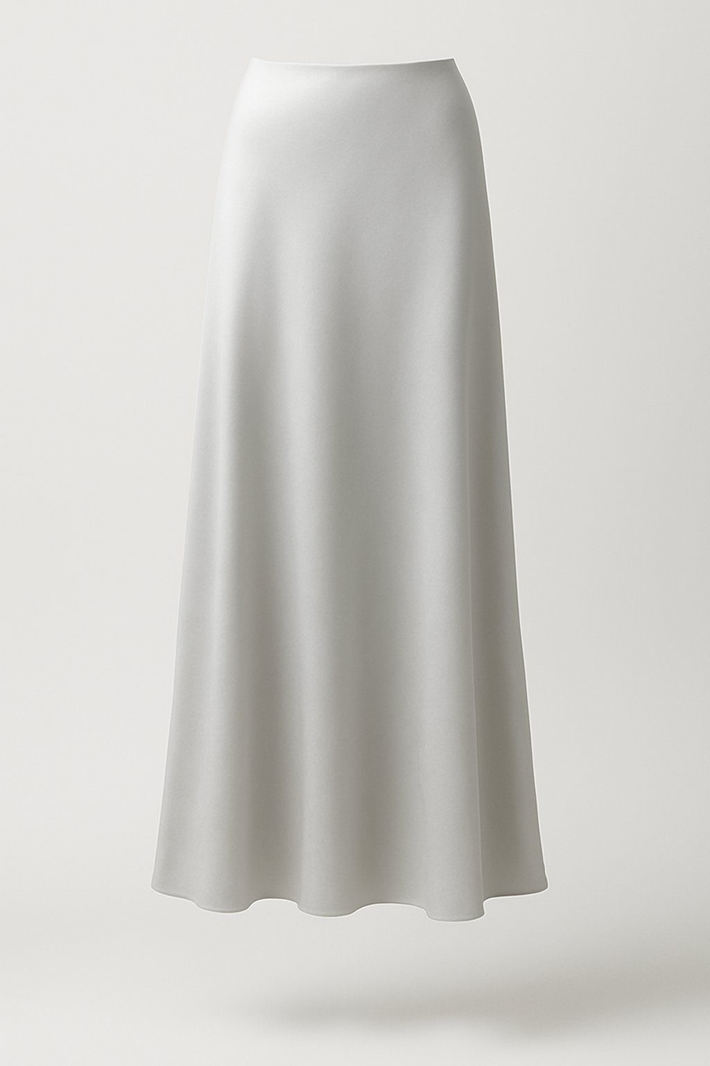 SILVER BAMBOO SLIP SKIRT