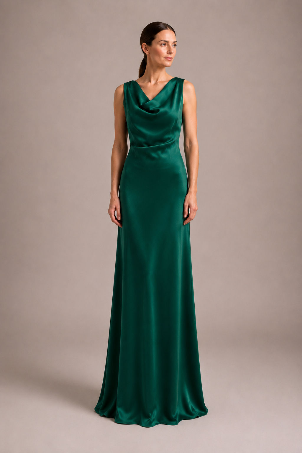 Emerald Green Crepe Dress