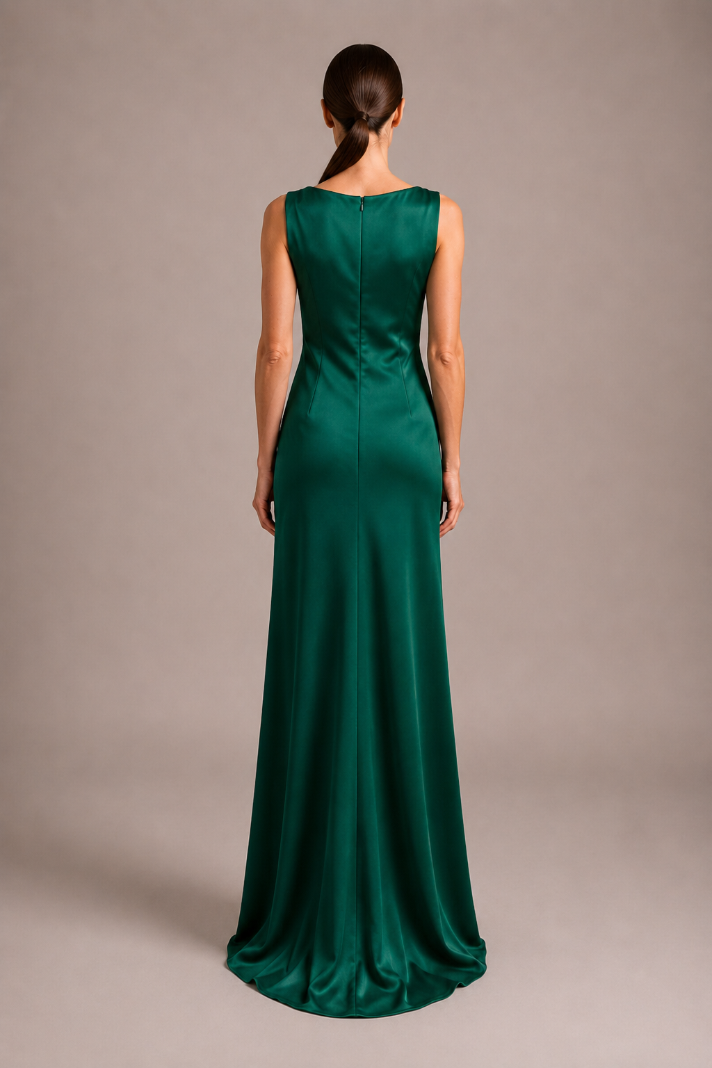 Emerald Green Crepe Dress