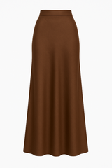 Coffee Maxi Skirt