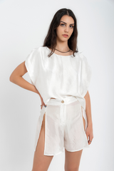 Double Slit Silk Short