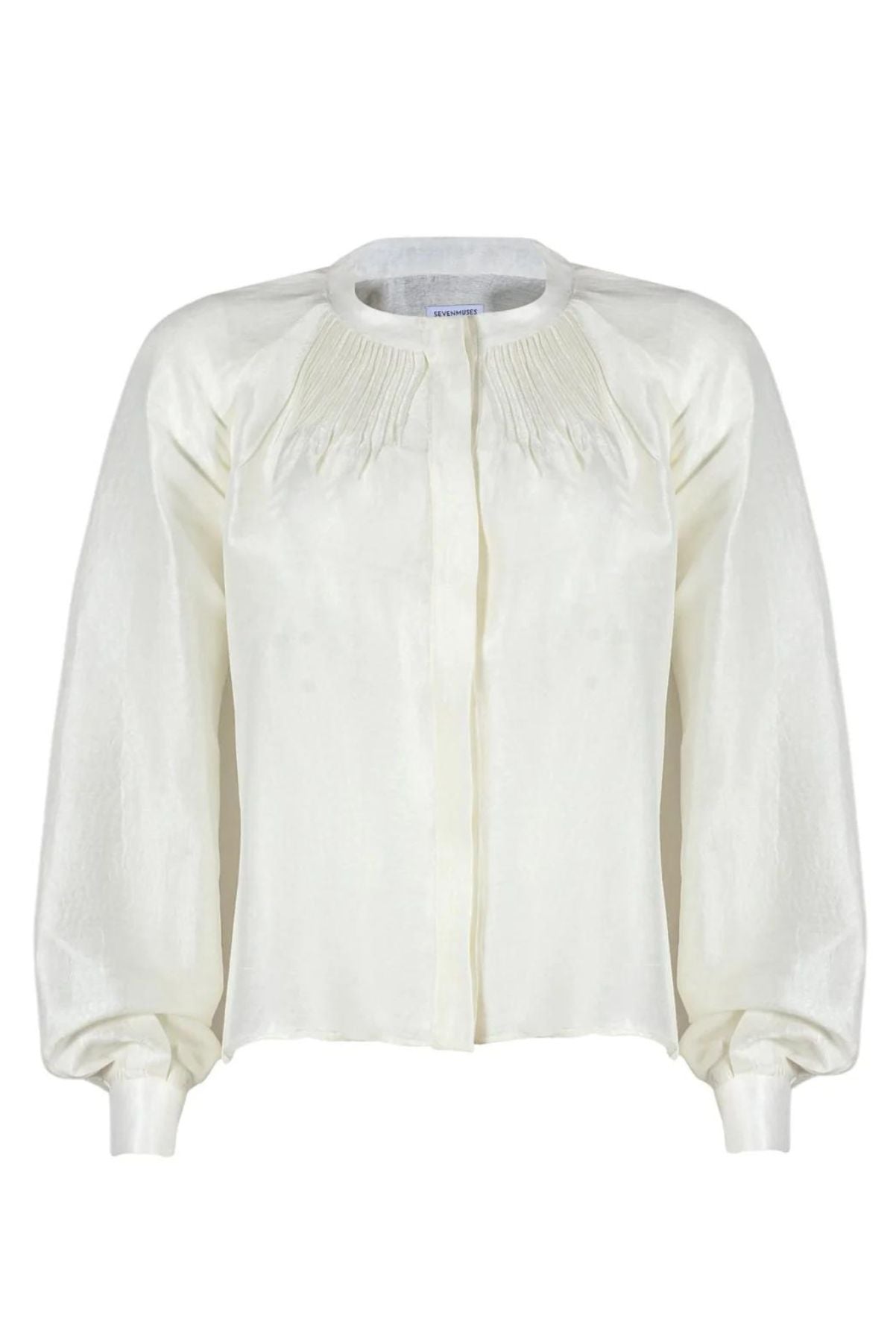 Ruched Silk Blouse