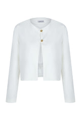 White Gold Crepe Jacket