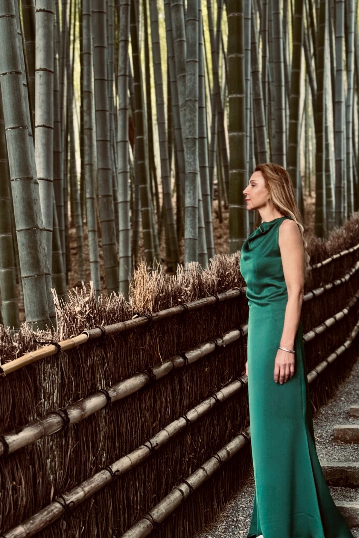 Emerald Green Crepe Dress