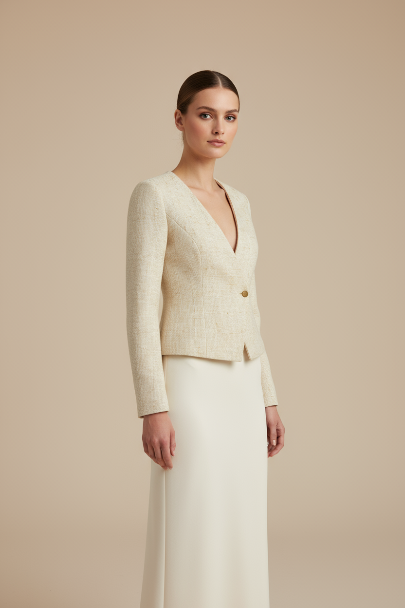Cream Tweed Jacket