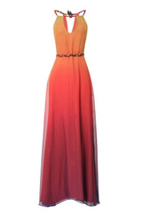 Sunset Dream Yellow &amp; Orange Maxi Dress